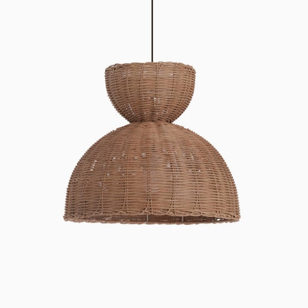 CHUNGYANG Retro Rattan Hanging Lamp Japanese Style Pendant Light Fixture for Living Room Bedroom Dining Room Guesthouse Pastoral Tea Room Lighting Fixture Chinese Style Rattan Entryway Pendant Lamp