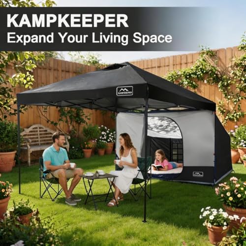 Image of KAMPKEEPER Side Tent,1 /2 Person Camping Tent for 10' x 10' Pop Up Canopy