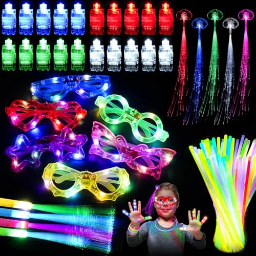 85 Piezas Juguetes De Lluminación Led, 50 Pulseras Fluorescentes, 6 Gafas Luminosas Led, 20 Luces De Dedo, Para Fiestas, Concierto, Navidad, Hal 85 Piezas Juguetes De Lluminación Led, 50 Pulseras Fluorescentes, 6 Gafas Luminosas Led, 20 Luces De Dedo, Para Fiestas, Concierto, Navidad, Hal