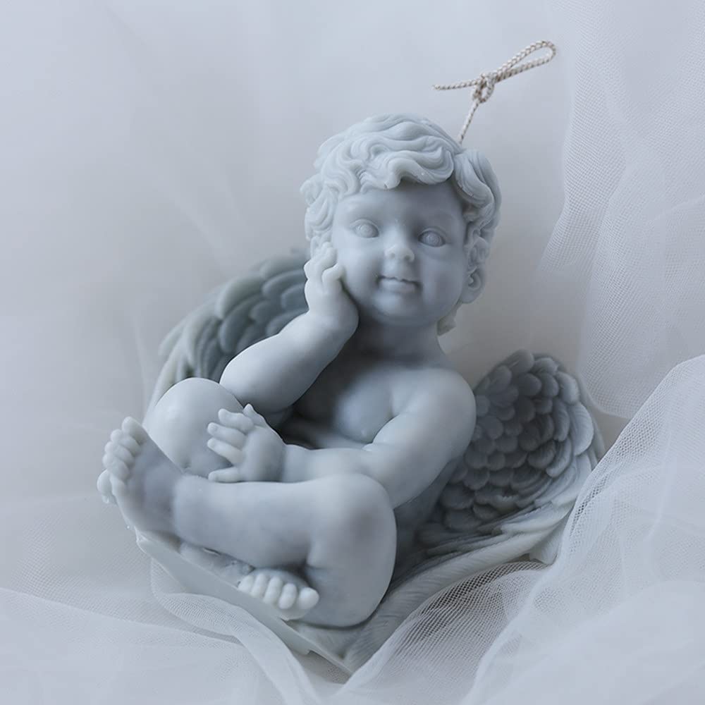 Baby Angel Artistic Candle Mold 3D Silicone Molds for Handcrafted Candle Wax Decorating Resin Epoxy Craft Mould Gypsum Silicone Moulds