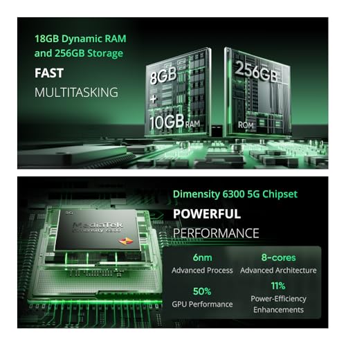 Smartphone 5G realme 14X 6+128 Go Vert avec écran fluide 120 Hz et robustesse militaire - 4