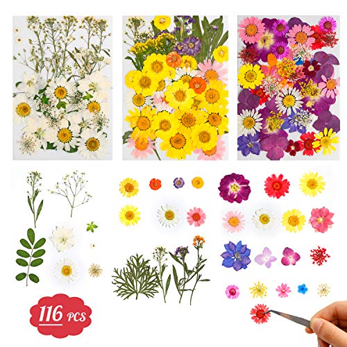 Dried Flowers-116 PCS Natural Dried Flower Herbs Kit for Bath, Soap Making, Candle Making and DIY Resin Jewelry Making Art Floral Decors