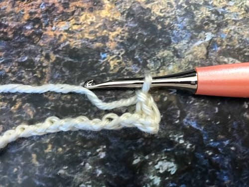 Image of Furls Crochet Hook, Odyssey Peach, Nickel Plated Tip for Effortless Glide, Ergonomic Handle Crochet Hooks 7 inch (Odyssey - Peach, M - 8.00MM)