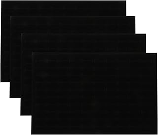 Ipetboom Earstud Box Insert Foam Jewelry Inserts 4pcs Black Velvets Ring Earring Display Tray Jewelry Organizer Foam Pad for Jewelry Retail Showcase Jewelry Showcase Pads