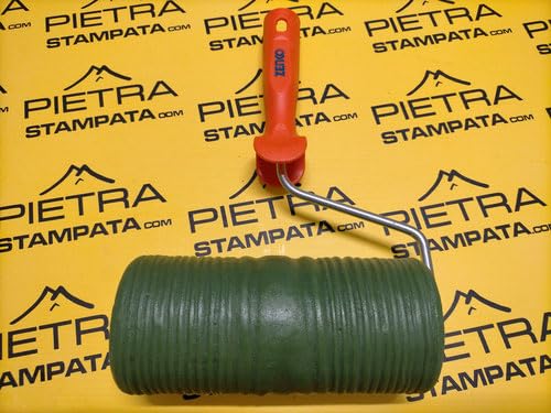 Rodillo para yeso pared cemento estampado piedra roca Decorative Roller Stamp, modelo "Wood 3", 20 x 8 cm aprox
