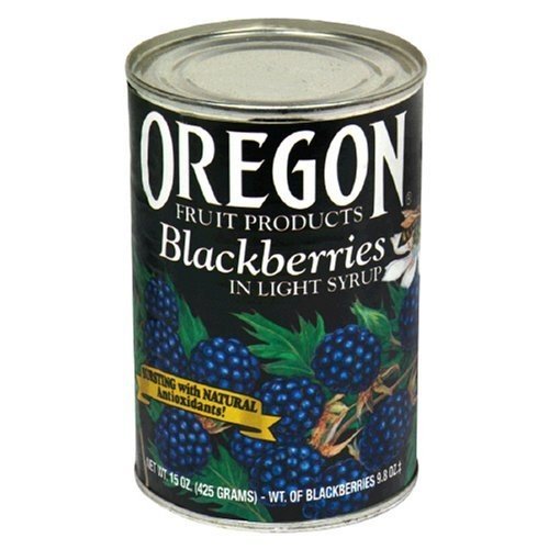 Oregon Fruit Blackberries In Syrup 15 oz. (Pack of 8) ( Value Bulk Multi-pack)