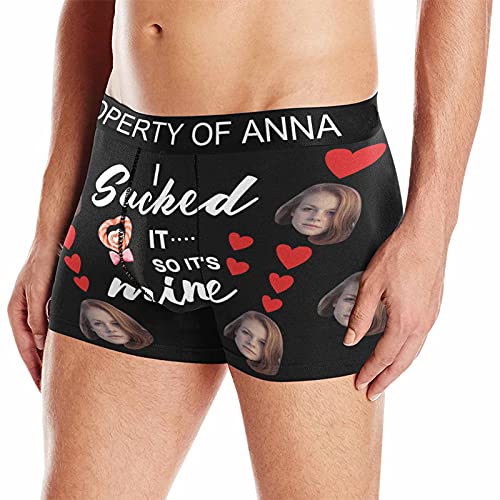 Personalized Face Boxer Briefs Underwear with Text Custom Waistband XS-5XL3