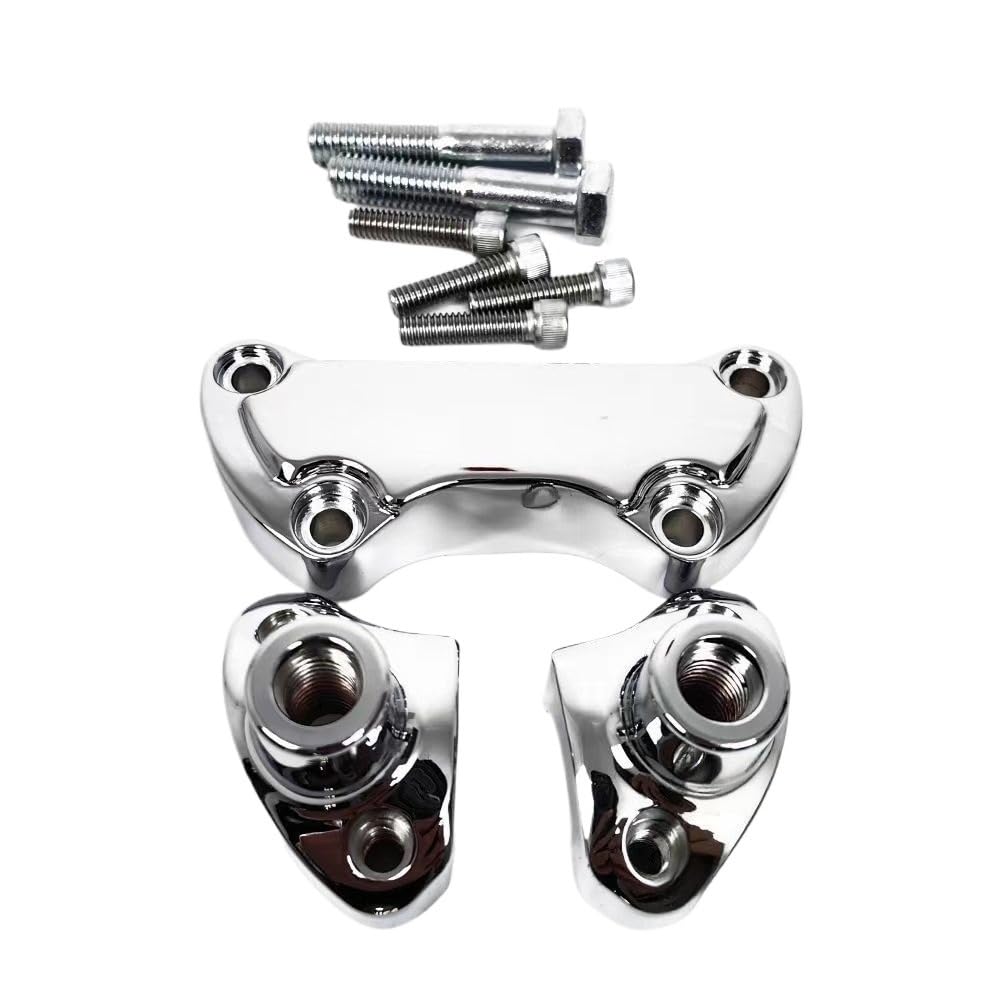 Wsporniki kierownicy Zacisk Podwyższający Kierownicę O Średnicy 1 Cala Pasuje Do Harley Softail Dyna Street Bob Sportster 883Iron Riser zacisk(A3 Chrome)