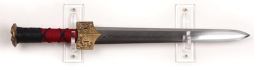 Miniatura 3 de WANLIAN Soporte de pared de acrílico para colgar en la pared, soporte de espada samurái, soporte de exhibición para todas las espadas Blak (1 par)