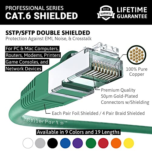 Cable Ethernet CAT6 Shielded 5 ft Verde 5 Pack miniatura 2