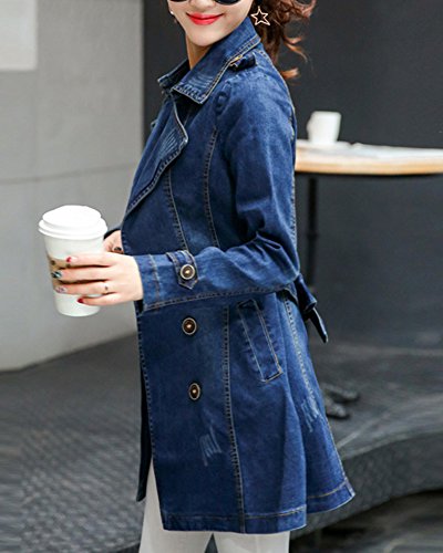 PengGengA Giacca in Jeans Donna Donna Manica Lunga...