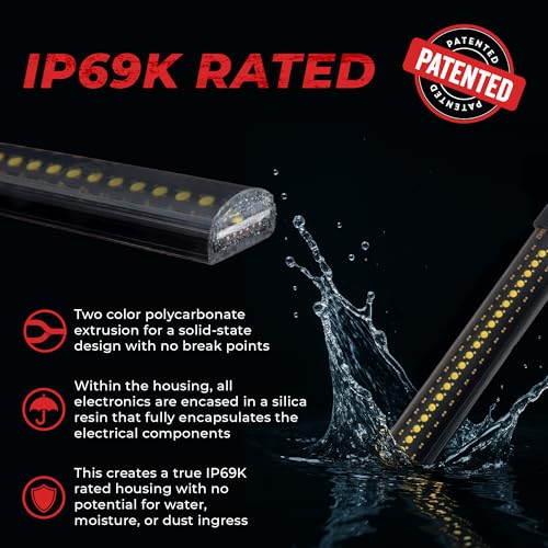 Putco 60" Blade LED Tailgate Light Bar Red/Amber/White LEDs & Plug-N-Play Quick Connect Harness - Fits Ford F250/F350 2023-2027 w/Halogen Tail Lights