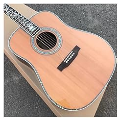 Handmade Vine Inlay Acousic Guitar 41 inch D Guitarra Acustica Natural Solid Cedar Top Acoustic Electric Guitar Suitable… - Les Beatles, Paul McCartney, John Lennon, RIngo Starr, George Harrison