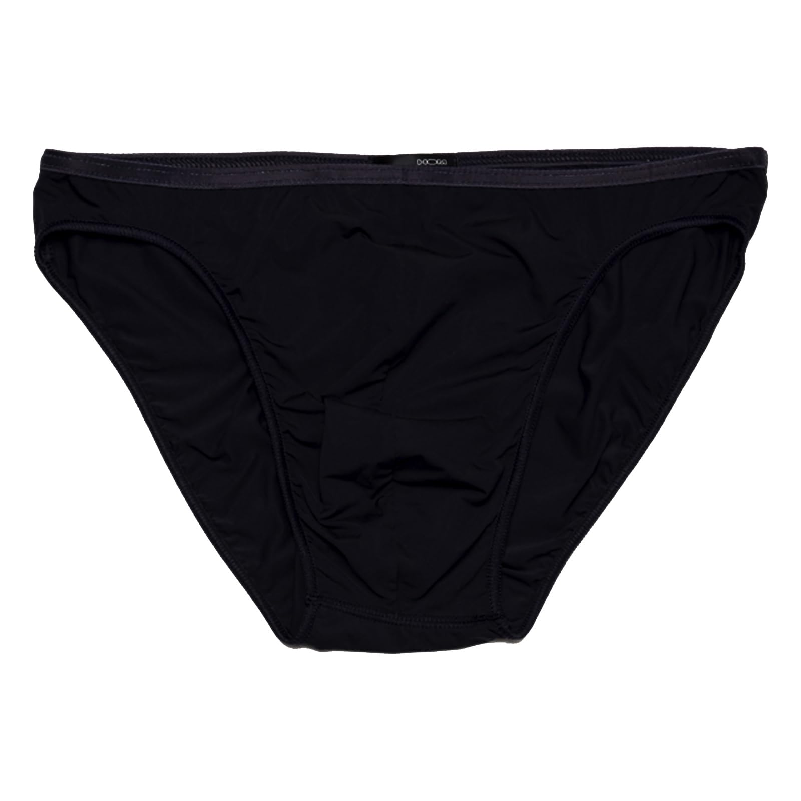 HOM - Pack de 2 calzoncillos tipo slip para hombre (microfibra, monocromos, 2 unidades) Negro Large