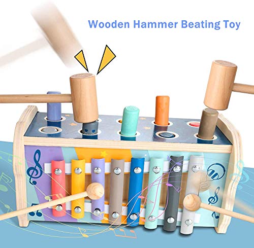 10Pcs Wooden Hammers for Chocolate Crab Mallets Lobster Shellfish Seafood Cracking Tool Solid Natural Hardwood Pounding Beating Mini Gavel for Kids