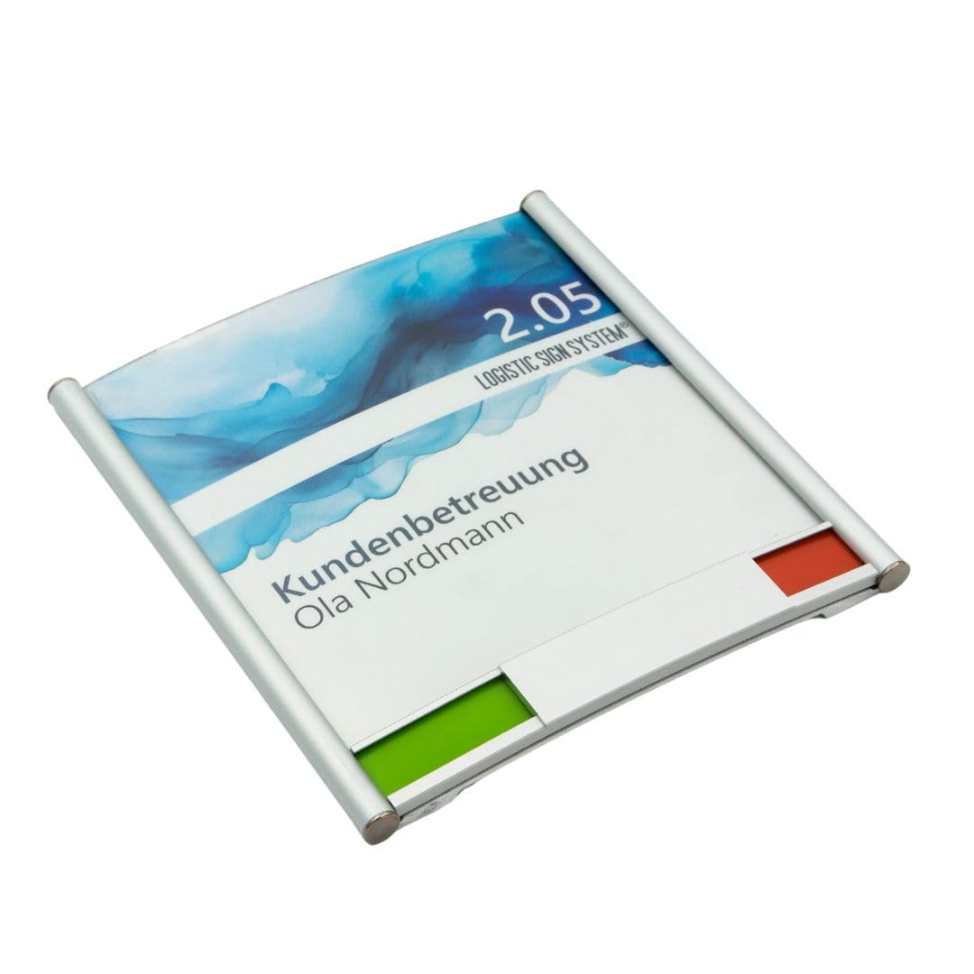 Türschild Primus 163/170 mit Frei/Besetzt-Anzeige für Büro, Rot/Grün- Anzeige