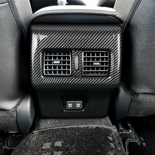 Image of Car Rear Row AC Frame Cover Sticker Carbon Style ABS Decal Trim Compatible with Toyota Camry XV70 XV80 2018-2026 Interior Accessories