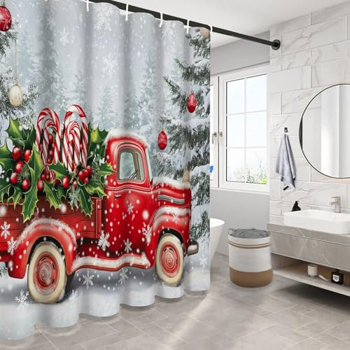 Rideau de douche 180x200cm lavable en polyester lesté avec crochets - 5