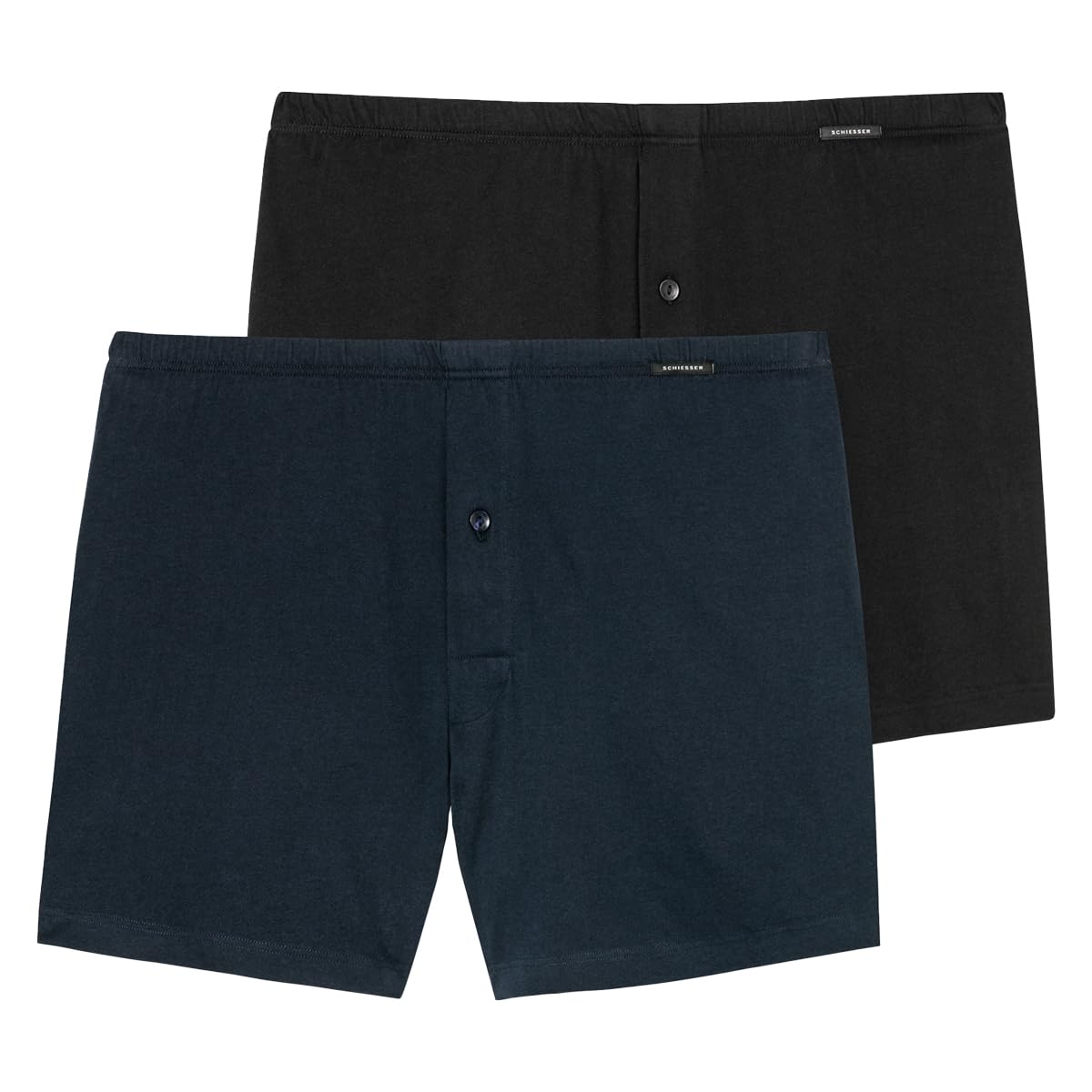Schiesser Herren 2 Pack Boxershorts Baumwolle Jersey weich Multipack - Jerseyboxer, Sortiert 3_174002, 6/ L