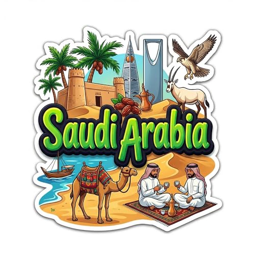 Image of Saudi Arabia Fridge Magnet Premium Wooden Souvenir Glossy Engineered Wood Travel Gift Home Kitchen Decor Magnetic Locker Magnet