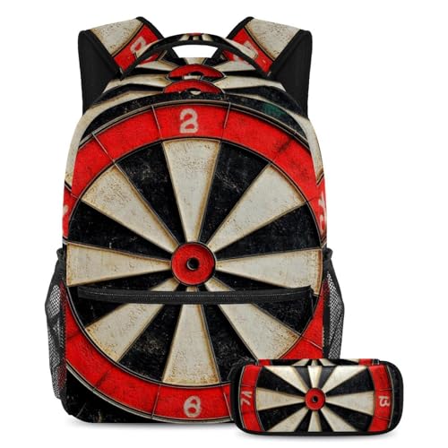 Sac à dos cible de fléchettes lot de 2 grand cartable rouge pour le collège
