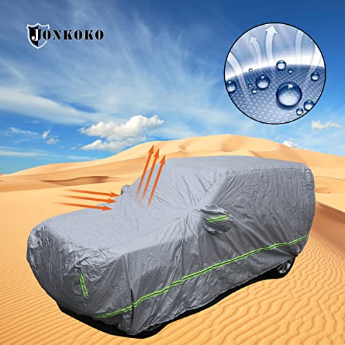 Image of Car Cover Waterproof All Weather for Automobiles, Outdoor Full Cover Rain Sun UV Protection for Land Rover Discovery 4 5 LR4 LR5 Auto Full Exterior Covers