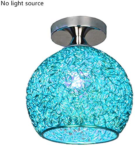 Lámpara Techo, Moderno Minimalista Color Nórdico Estilo Aluminio Retro Lámpara de Techo Pantalla de Lámpara para Salón Balcón Dormitorio - Azul, Free Size