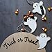 Personalized Baby Footprint Halloween Keepsake Board - Trick Or Treat Ghost Sign 2025