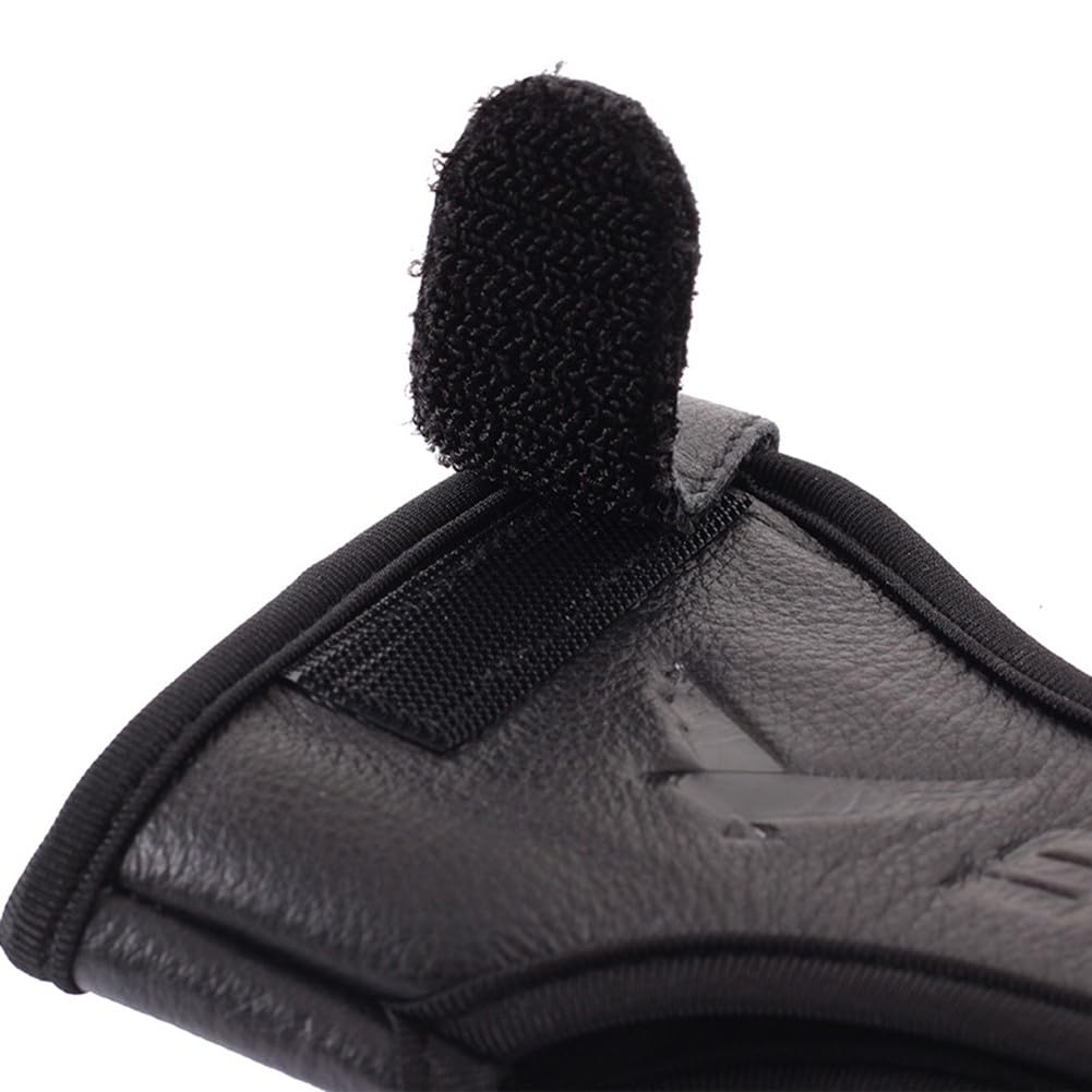 Guanti Tiro Con Arco 3 Dita In Pelle - Protezione Dita, Regolabili, Taglia M