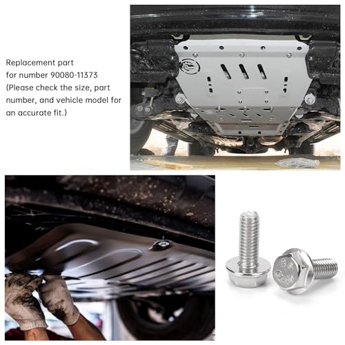 Image of 12PCS 304 Stainless Steel 12mm Car Top Front Skid Plate Bolts Compatible with Toyota 4Runner Tundra Sequoia Tacoma FJ Cruiser Land Cruiser - Top Skid Bolts
