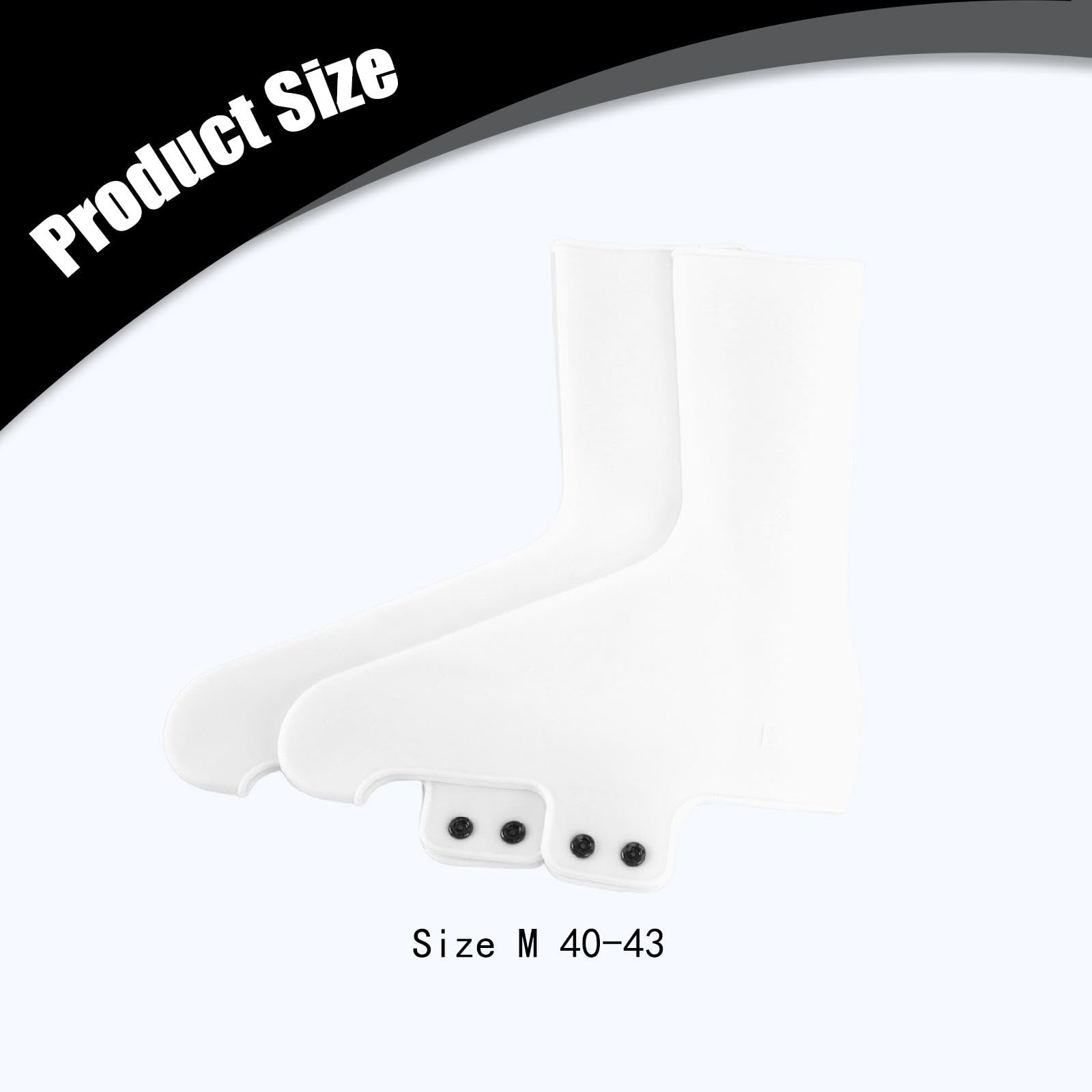 Generic Lot de 2 Couvre-chaussures de Cyclisme, Couvre-chaussures de Vélo Imperméables, Couvre-chaussures de Professionnels En Silicone pour Chaussures, Blanc M