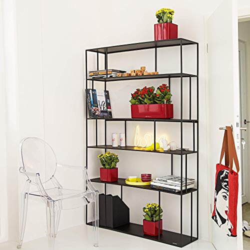 LECHUZA CUBE 13670 Glossy Triple, wit, gelakt oppervlak, hoogwaardige kunststof, borduurbewateringssysteem, voor binnen… - Image 7