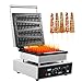 Gofrera comercial Lolly eléctrica, forma de pino, gofrera de acero inoxidable, para hornear crujientes, con revestimiento de teflón, antiadherente, 1750 W