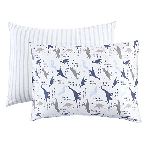 Touched by Nature Unisex Baby and Toddler Organic Cotton Toddler Pillowcase, Dino, One Size