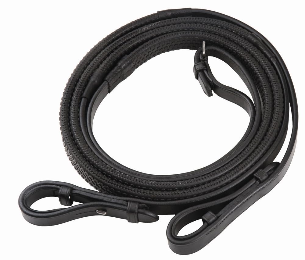 Henri de Rivel Pro Extra Long Flat Laced Reins Black