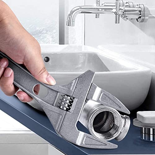 KAIAIWLUO Adjustable Spanner,Adjustable Wrenches 6-68MM Wide Jaw Wrench Aluminum Alloy Bathroom Spanner Shank Plumber Hand Tool for Tightening Loosening Nuts Bolts - Image 2