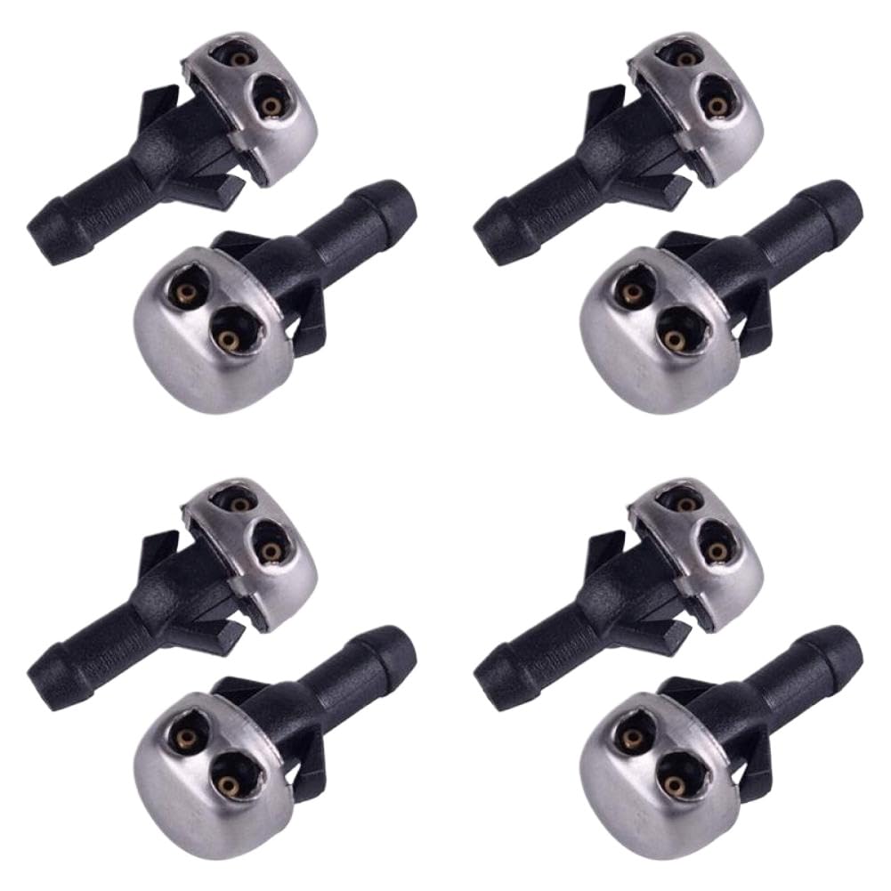 8-Pack Windshield Washer Nozzles Compatible with R107 W114 W115 230 240D 380 450 560 SL SLC Models - Part Number 1078600147