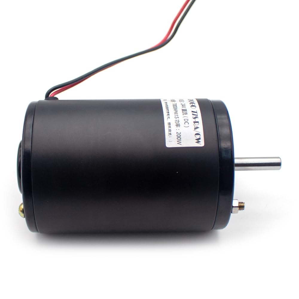 Motore CC a Magnete Permanente con Doppio Cuscinetto, Motore CC ad Alta Velocità 24 V 200 W 7000 Giri/min