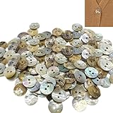 100 Stück Natürliche Perlmutt Knöpfe, 10mm, 2 Loch Flach Knöpfe Zum Annähen Knöpf Für Strickjacke, Kurzwaren Nähen, Handwerk, Stickerei, Scrapbooking