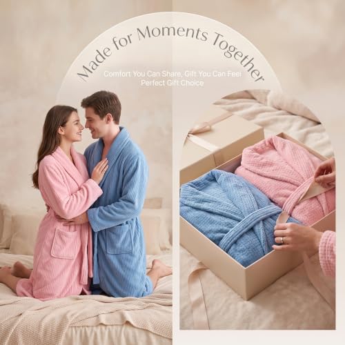 Image of PJGGZ Men's Shawl Collar Bathrobe, Soft Long Towel Robe for Men - Super Absorbent Quick Dry yet Warm
