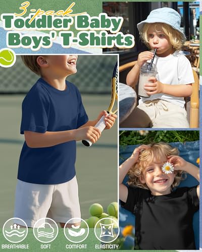 Image of Oakgarden 3 Pack Toddler Boys Crewneck T Shirts