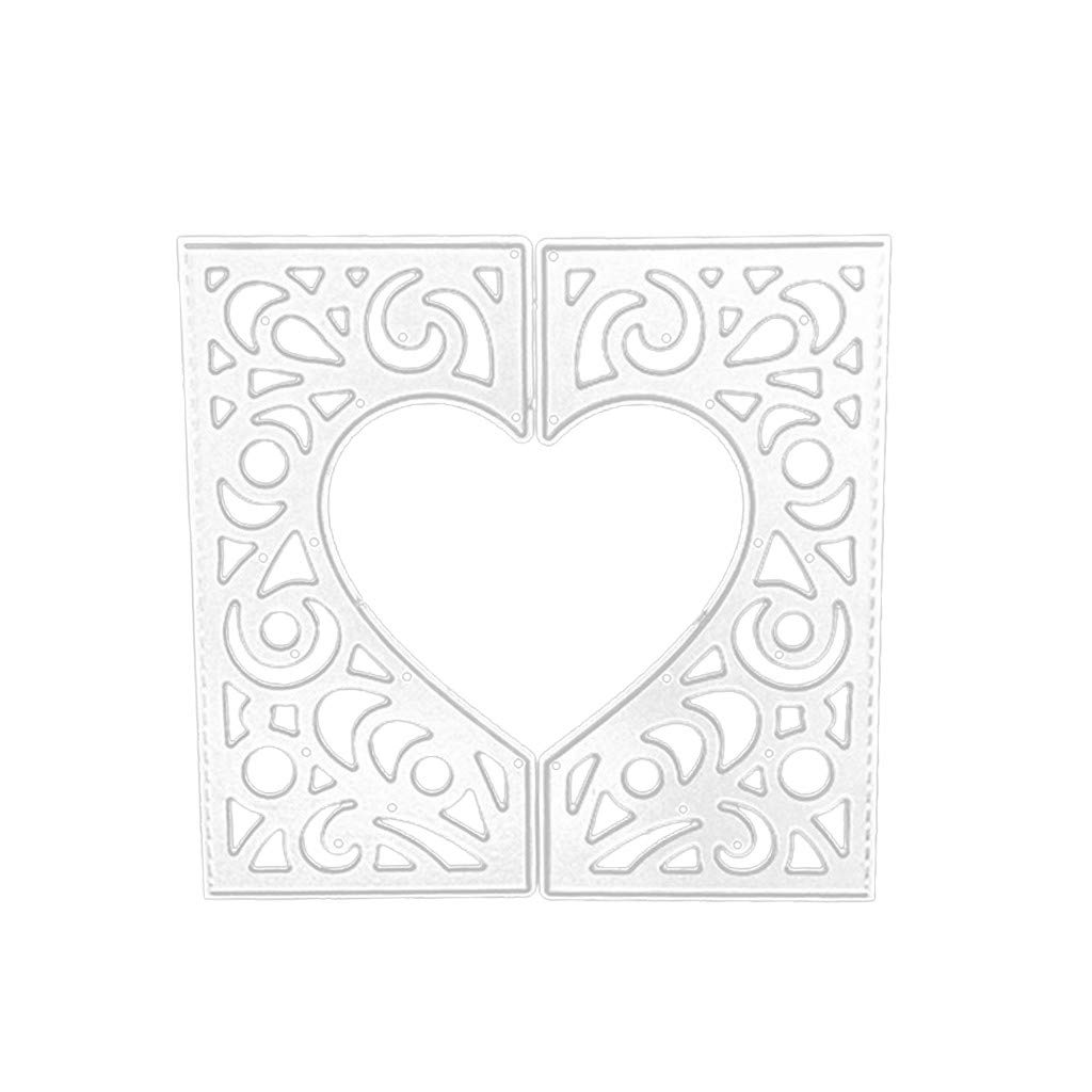 FNKDOR Fustellatrice Fustelle Scrapbooking DIY Metallo Fustella Stencil Album Foto, Accessori per Big Shot e Altre Macchina (H