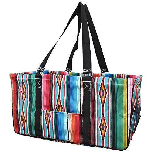 N. Gil All Purpose Open Top 23" Classic Extra Large Utility Tote Bag 2017 Spring Collection (Serape Black), X-Large2