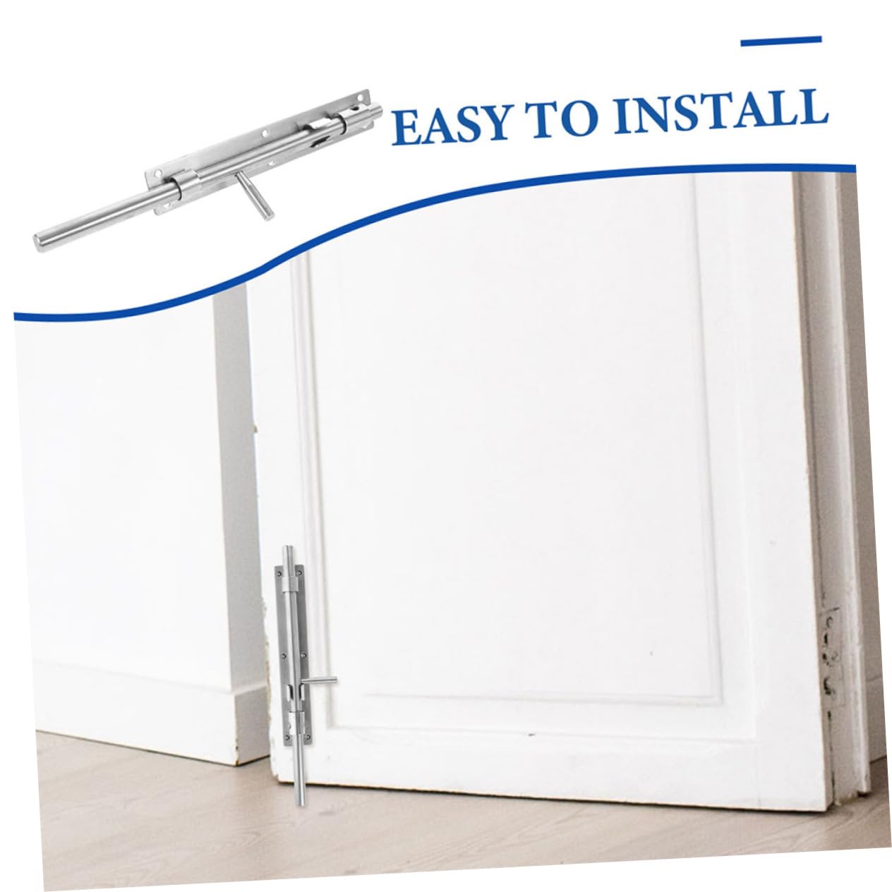 SHINEOFI 2 Pezzi Serratura Scorrimento Acciaio Inossidabile Chiavistello Sicurezza per Porte Resistente e Facile da Usare per Finestrini e Recinzioni