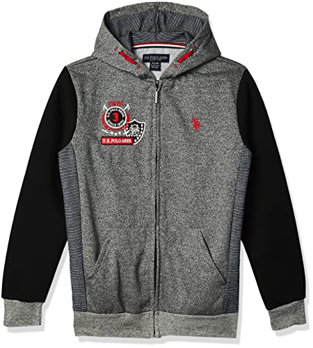 U.S. Polo Assn. Boys' Zip Front Hooded Sweatshirt Hoodie