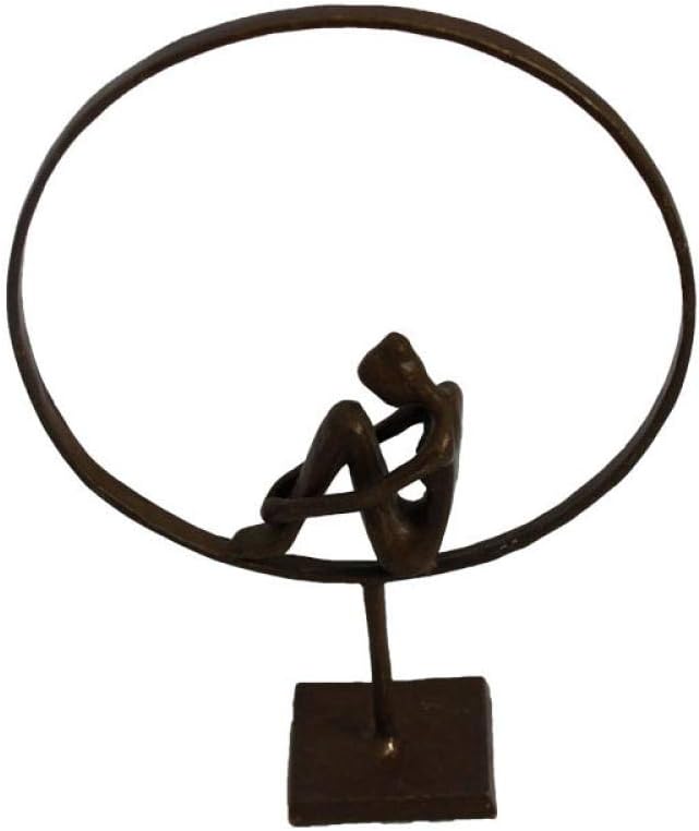 装飾 立像 金属鋳鉄工芸品の物思いにふけるアート装飾は、リビングルームの部屋の装飾を囲みます