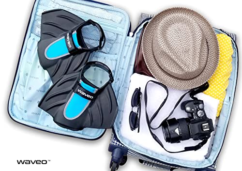 Aletas cortas ajustables Waveo Elite natación buceo S ergonómicas 7