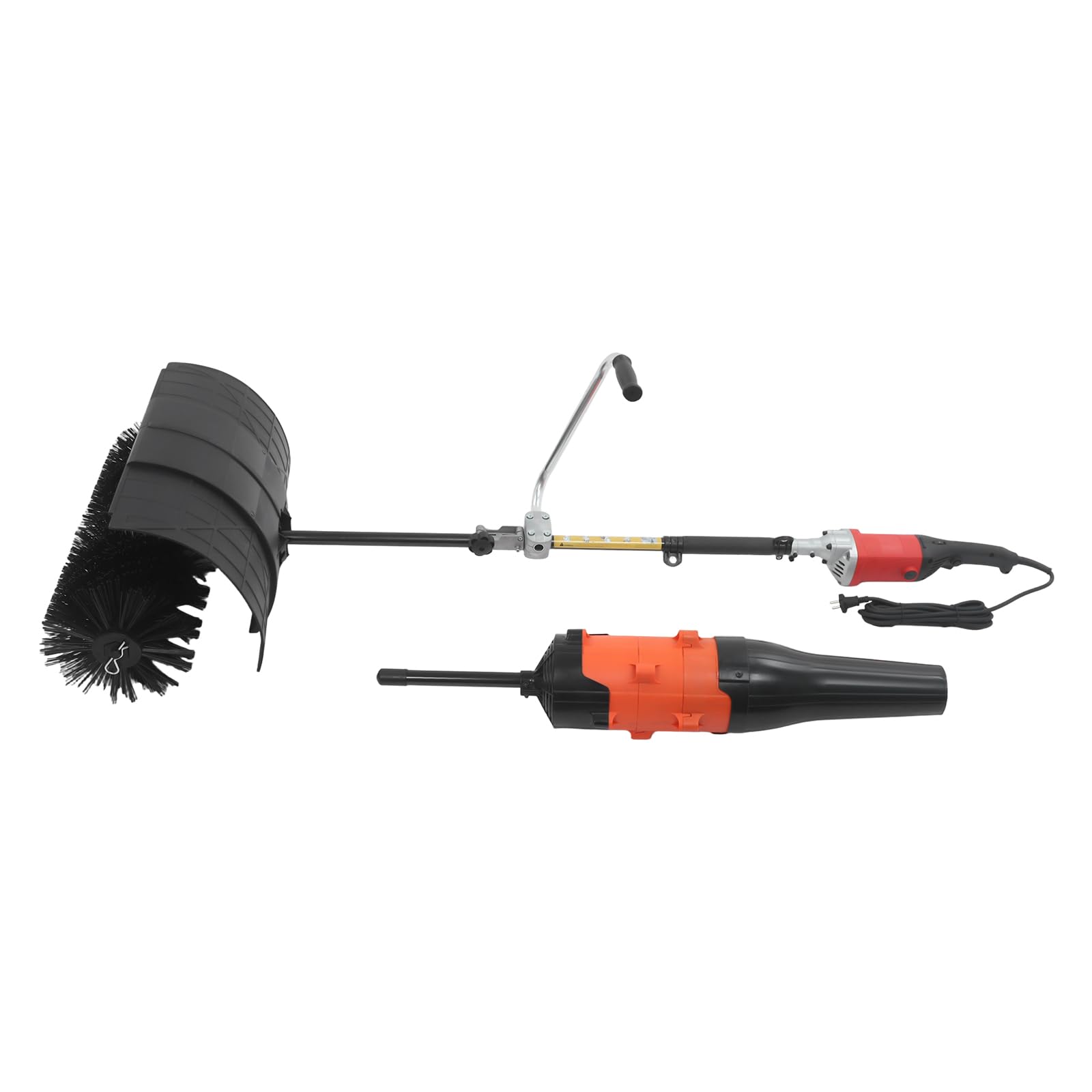 2 en 1 barredora eléctrica soplador 55 cm enchufe UE jardín follaje nieve | Con mango largo,Cerdas densas,Extraíble,Ventilación