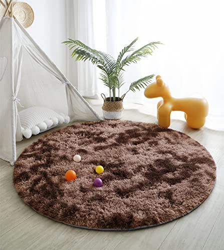 linyingdian Tapete Redondo Felpudos Alfombra Estera de Felpa, Hogar Antideslizante Alfombras Piso Moqueta Mats Pad para...