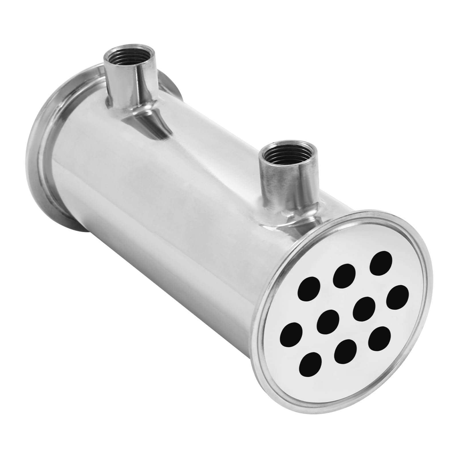 3 Inch Condenser Shotgun Dephlegmator, Cooling Reflux Condenser Dephlegmator for Alcohol Distiller 10PCS Inner Tube, 1/2